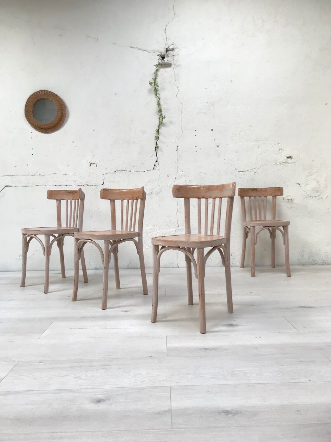 Suite of six bistro chairs