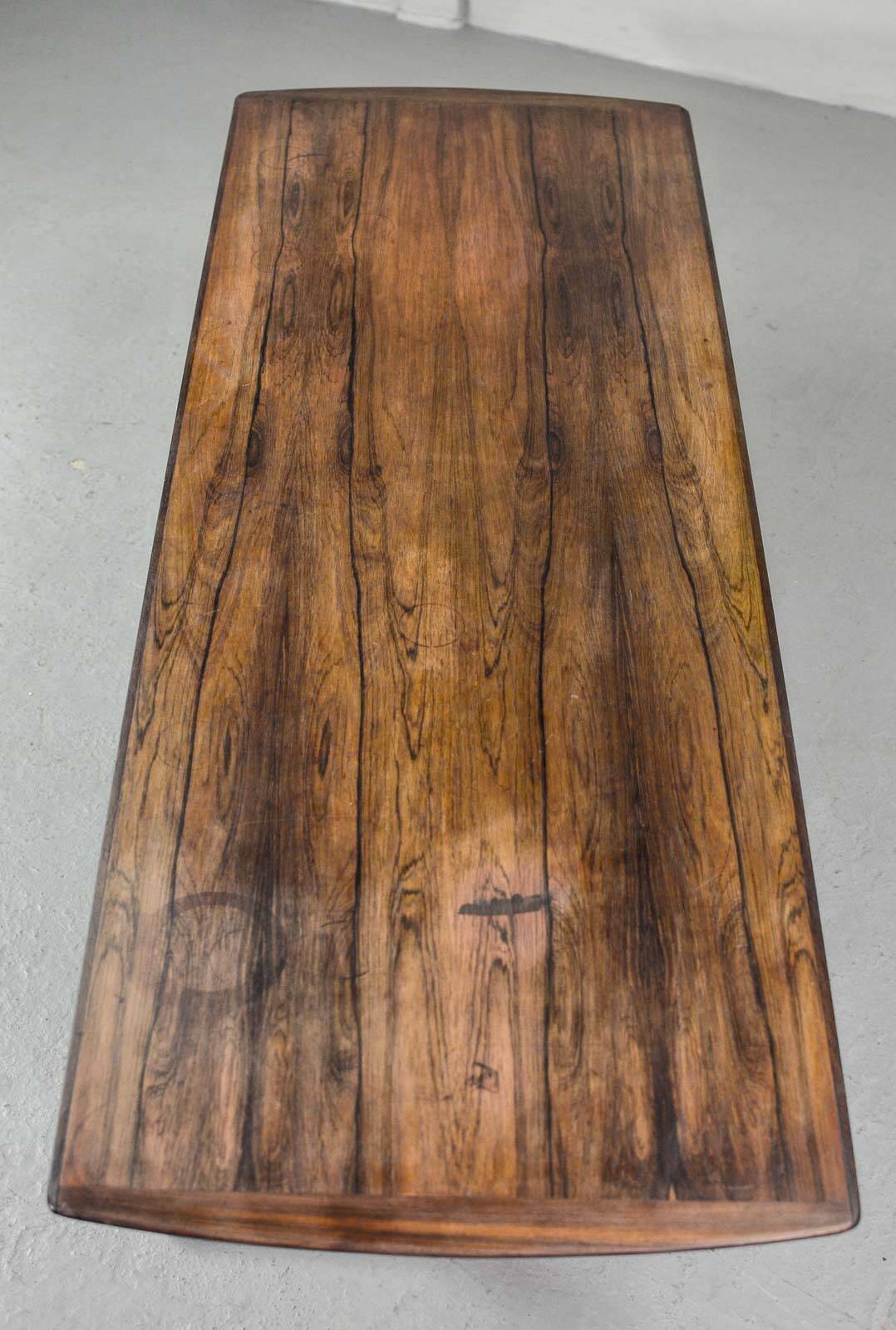 Large Fristho Dutch Design Rosewood Coffee Table for Topform, 1970s