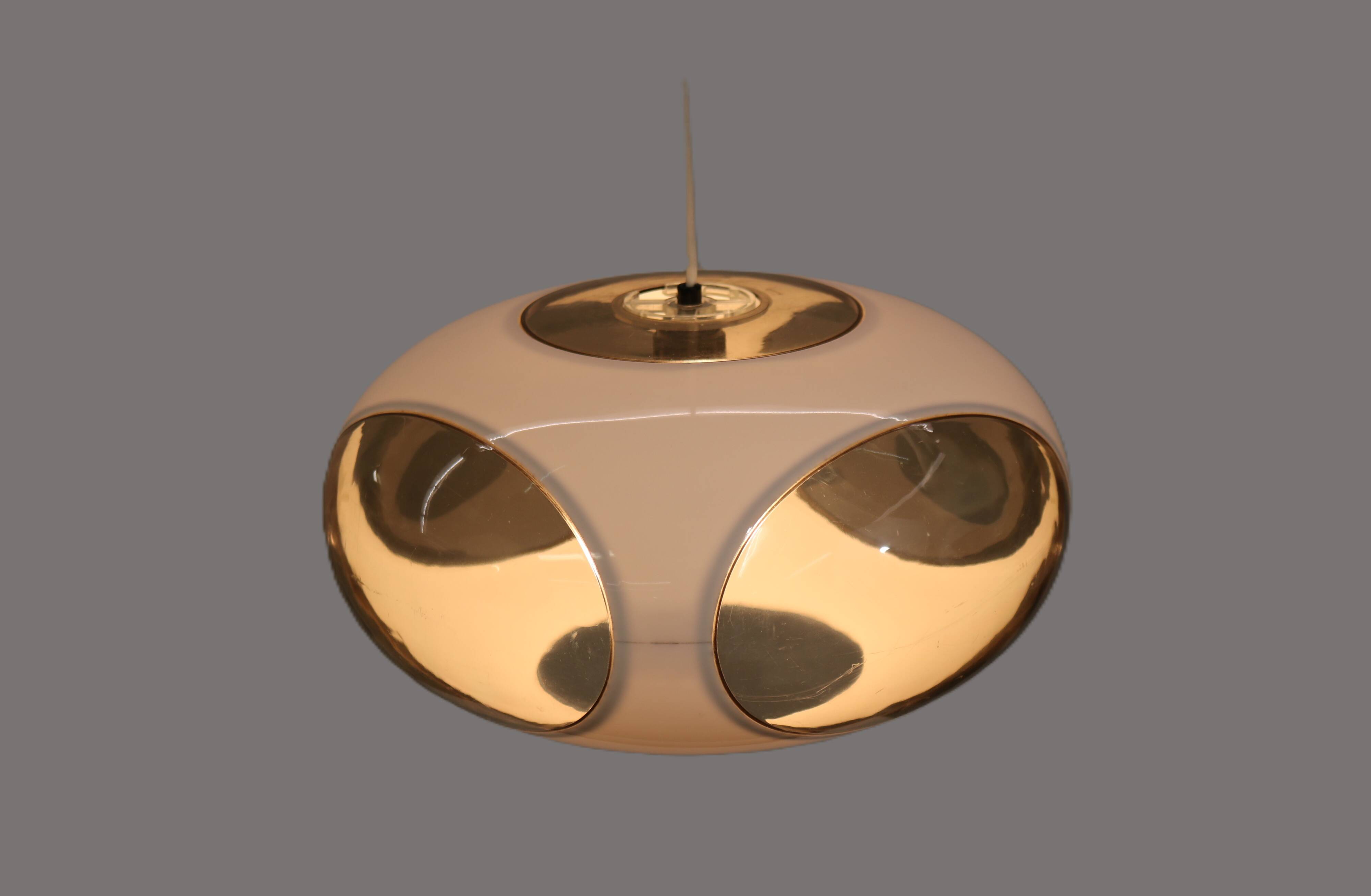 Space age bug eye UFO ceiling lamp *** Massive *** white model *** Belgium