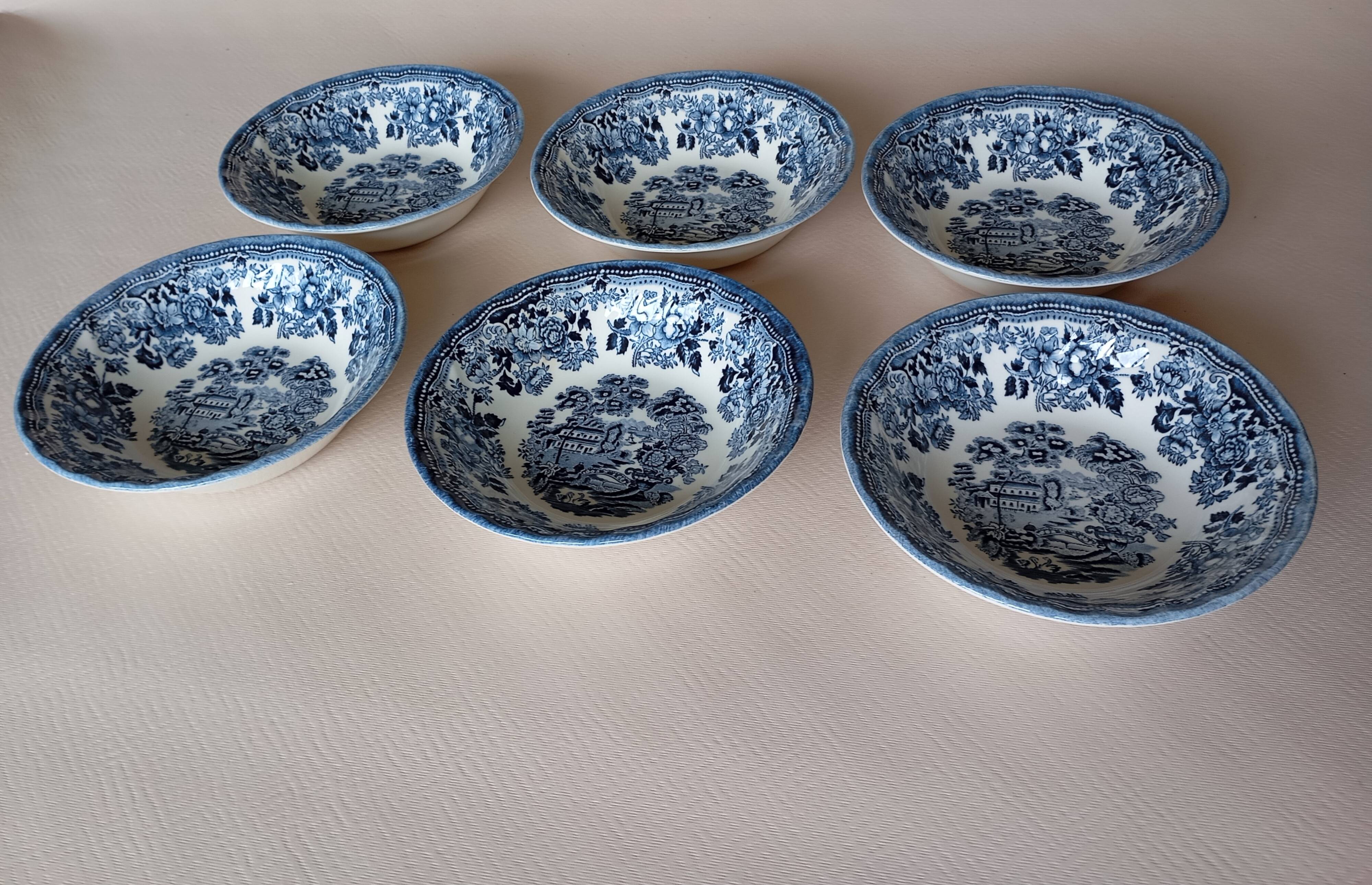 6 English Churchill bowls "The Georgian Collection"