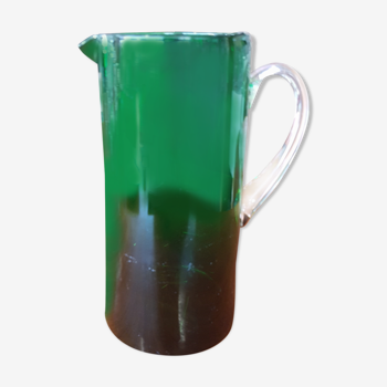 Blown glass water pitcher