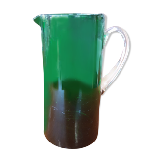 Blown glass water pitcher