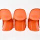 3 Panton chairs by Verner Panton for Herman Miller Felhbaum, 1970