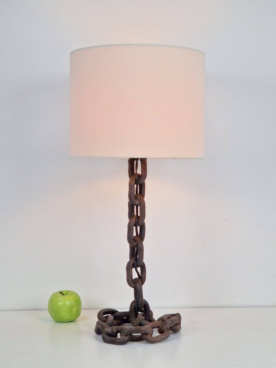 Brutalist Chain Table Lamp attributed to Franz West, 1980s