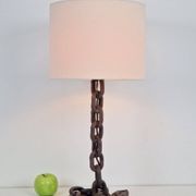 Lampe de table en chaîne brutaliste attribuée à Franz West, années 1980