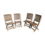 4 teak chairs from Burma