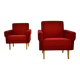 1950s pair of armchairs, Czechoslovakia