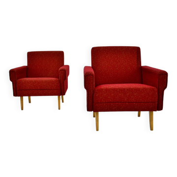 1950s pair of armchairs, Czechoslovakia
