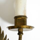 A pair of mid-century modern brass wall lamps by Vereinigte Werkstätten