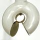 Mid-century modern brass and pulegoso chandelier by Carlo Nason