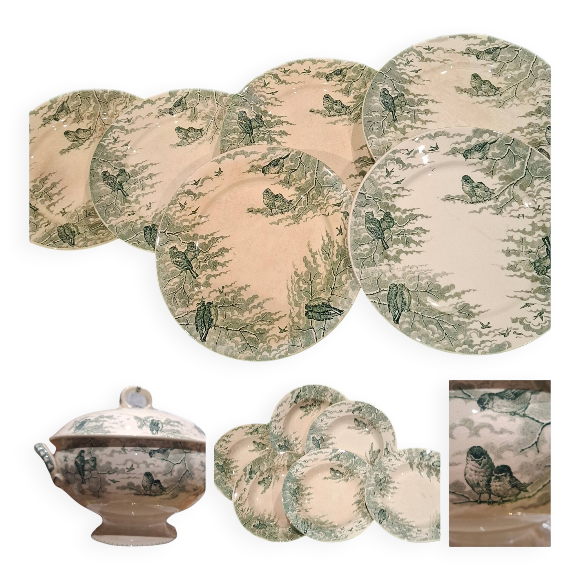 Sarreguemines Snow 6-Person Dinnerware Set