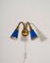 Adjustable brass and lacquered metal wall lamp, Scandinavia, 1960s