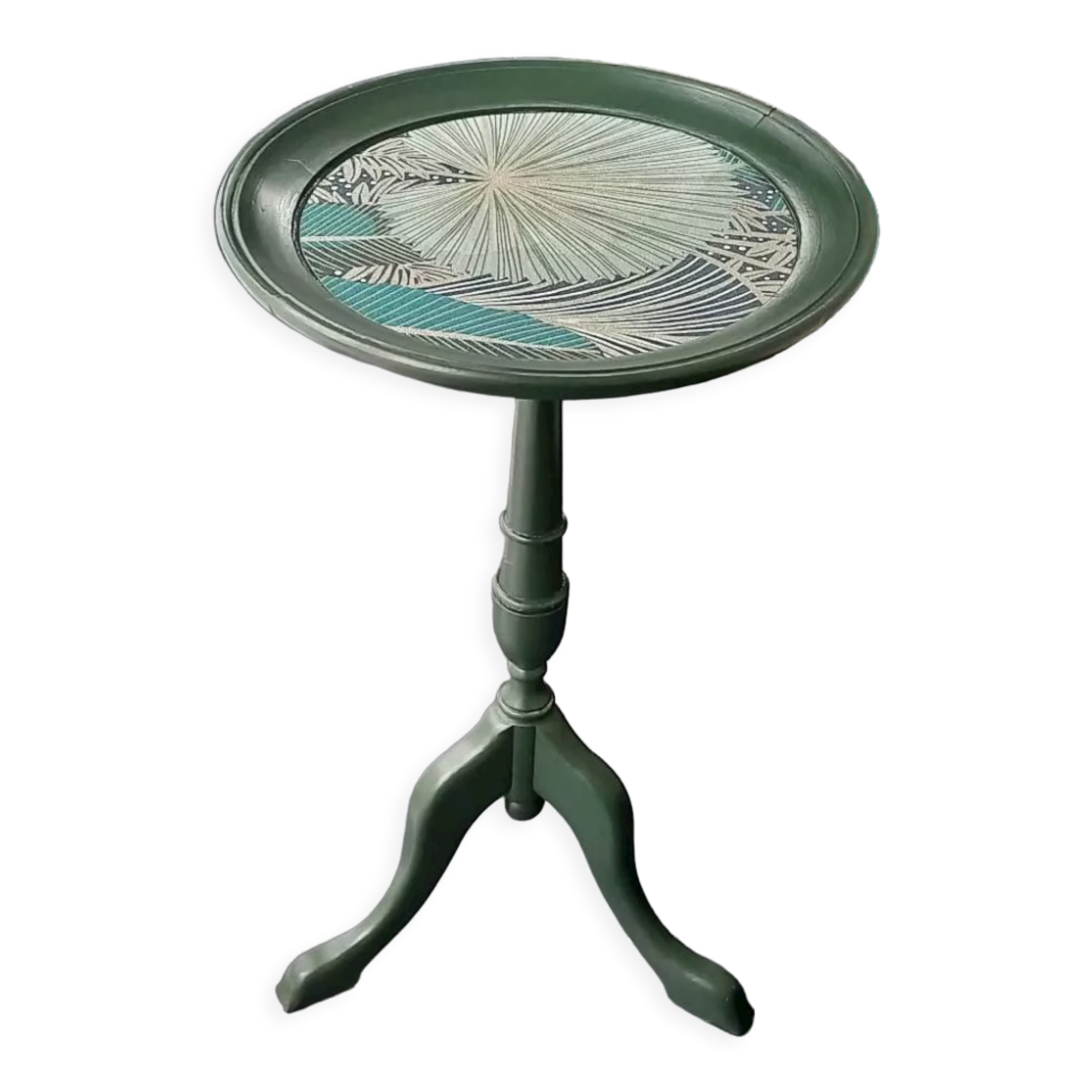 Vintage pedestal table restyled