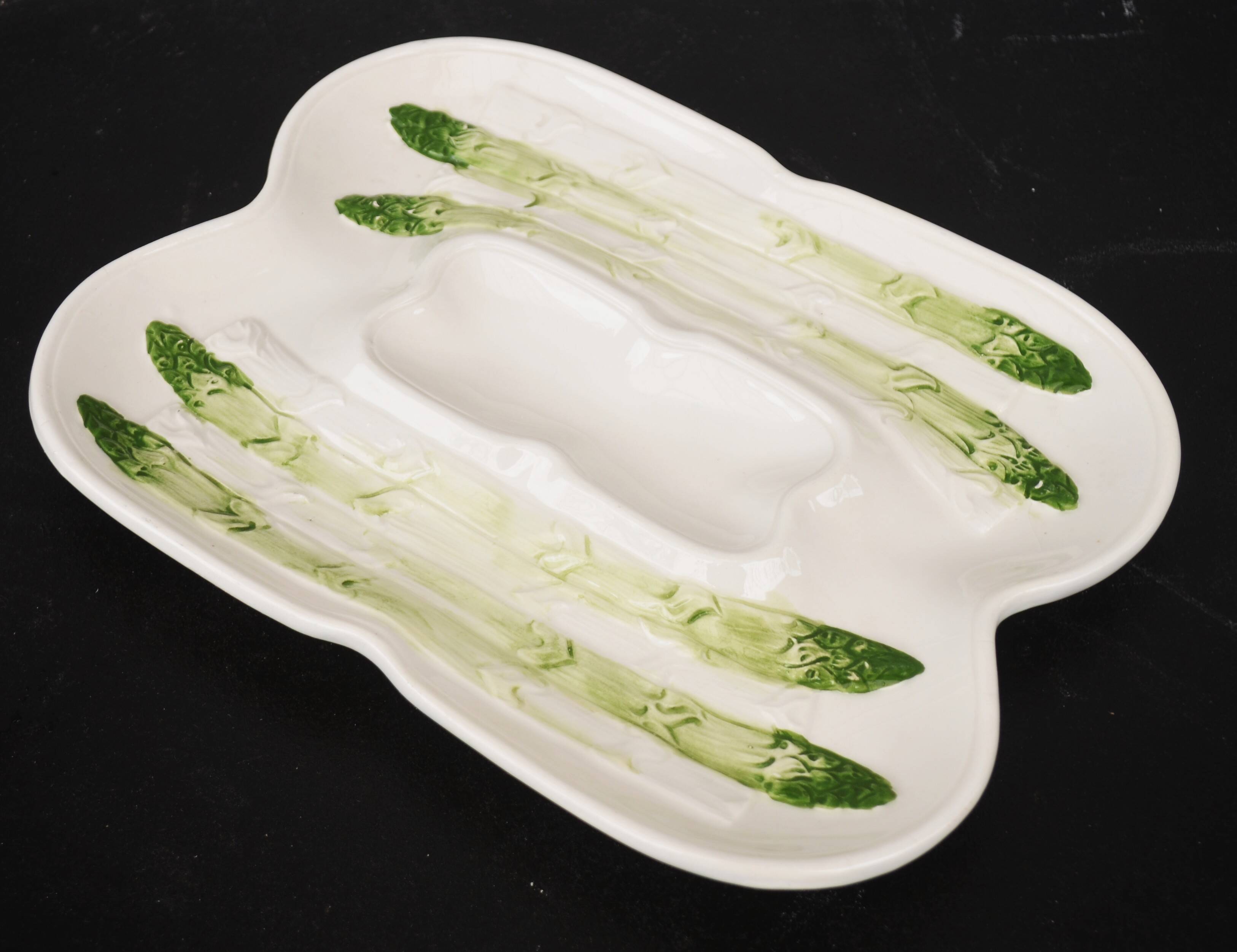 Lot of 4 Dish Minton Faience circa 1900 Asparagus Majolica