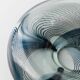 Blue Murano Glass Bowl with Filigree Twist - Vintage Italian Glass Art, 1970s, Table Decor