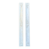 Pair of Louis XV pilasters in Carrara marble, 18th century