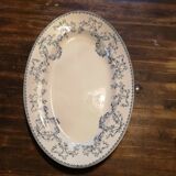 Oval dish or large ravier in earthenware Sarreguemines model Mozart
