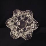 Corolla-shaped ashtray and pocket tray, Vannes Le Chatel crystal.