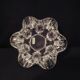 Corolla-shaped ashtray and pocket tray, Vannes Le Chatel crystal.