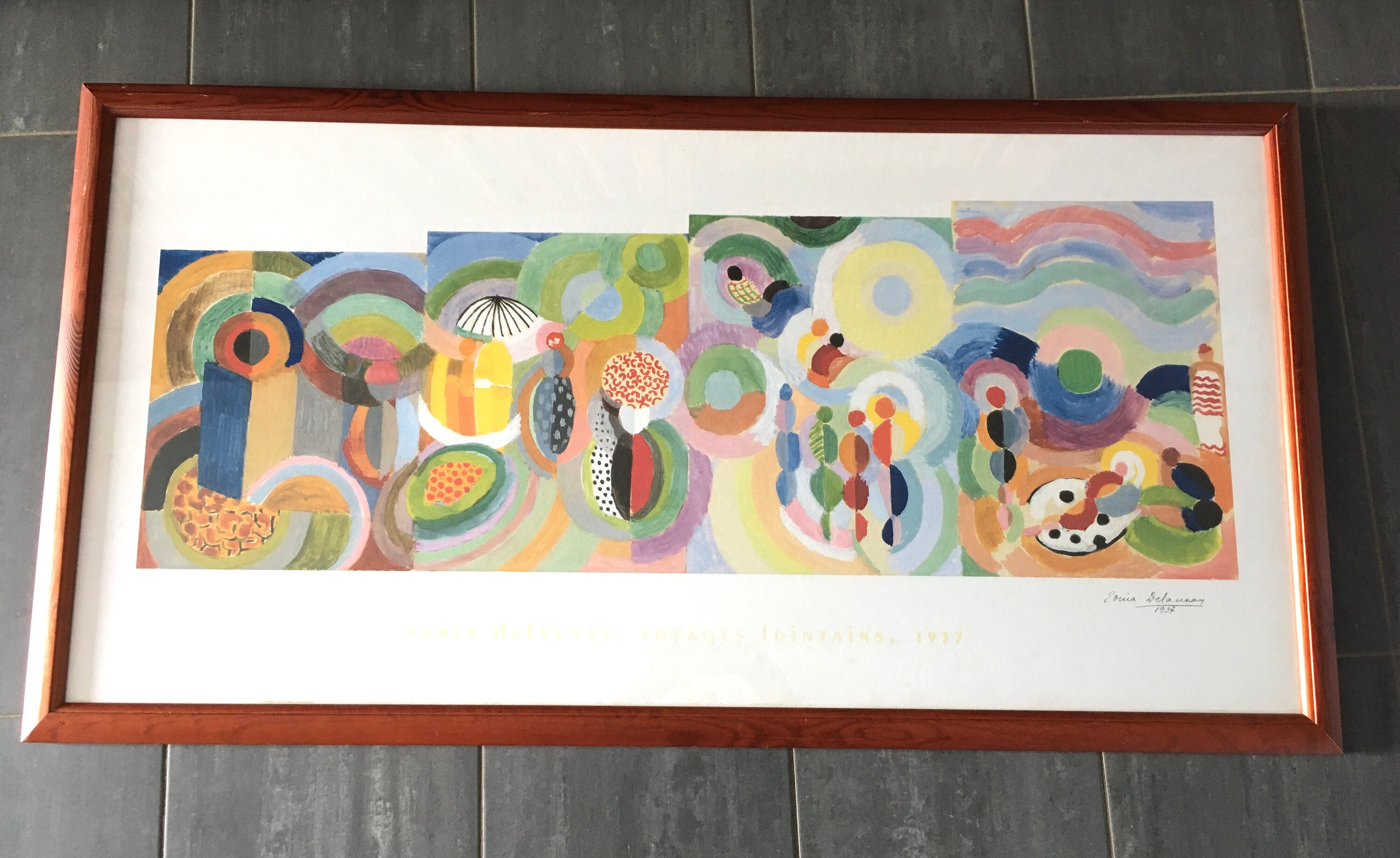 Lithograph by Sonia Delaunay, distant journeys