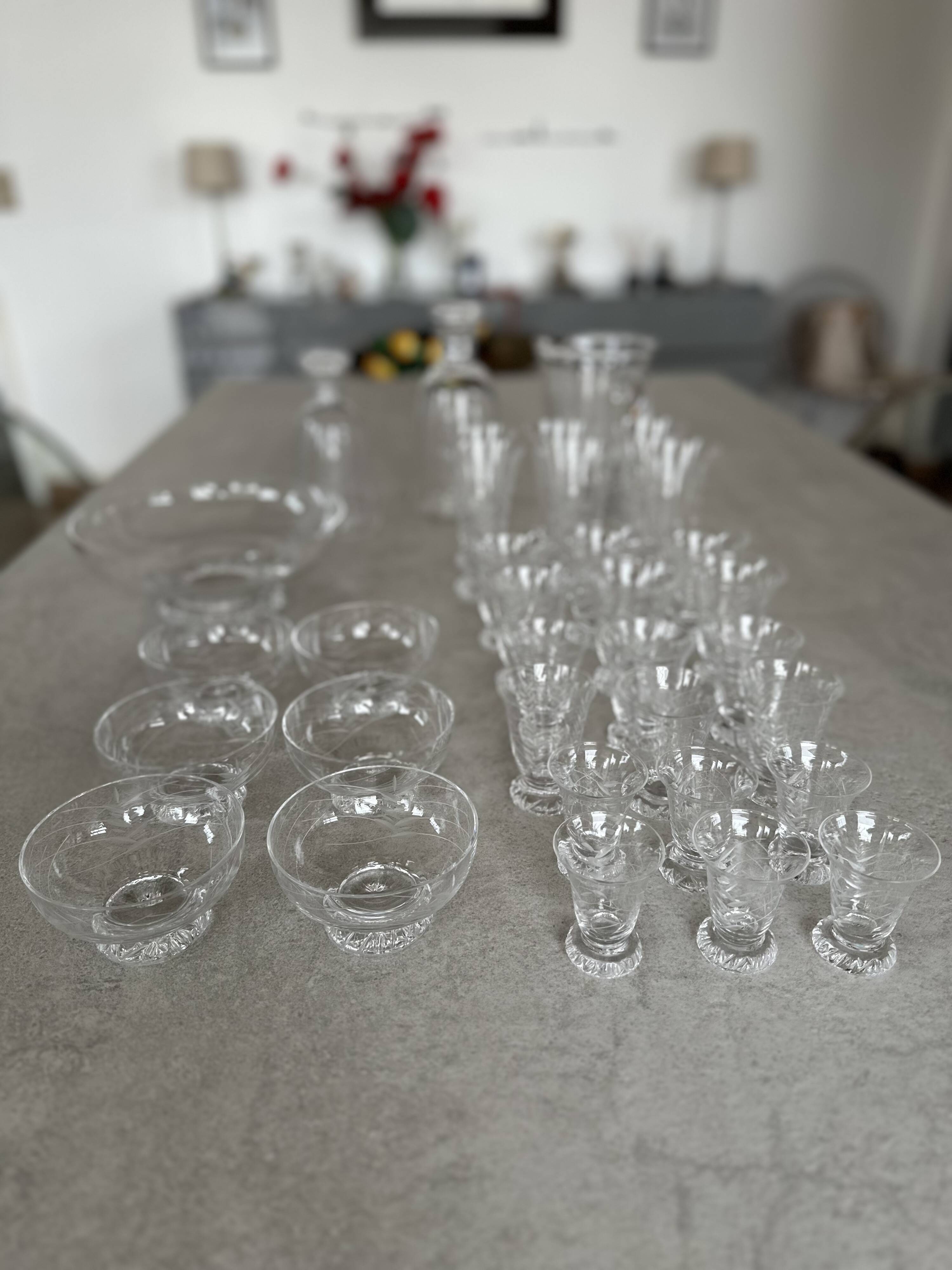 DAUM crystal glass set, KIM EPIS collection - 1950s