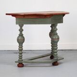 Swedish Gustavian Folk Art Painted Side Table