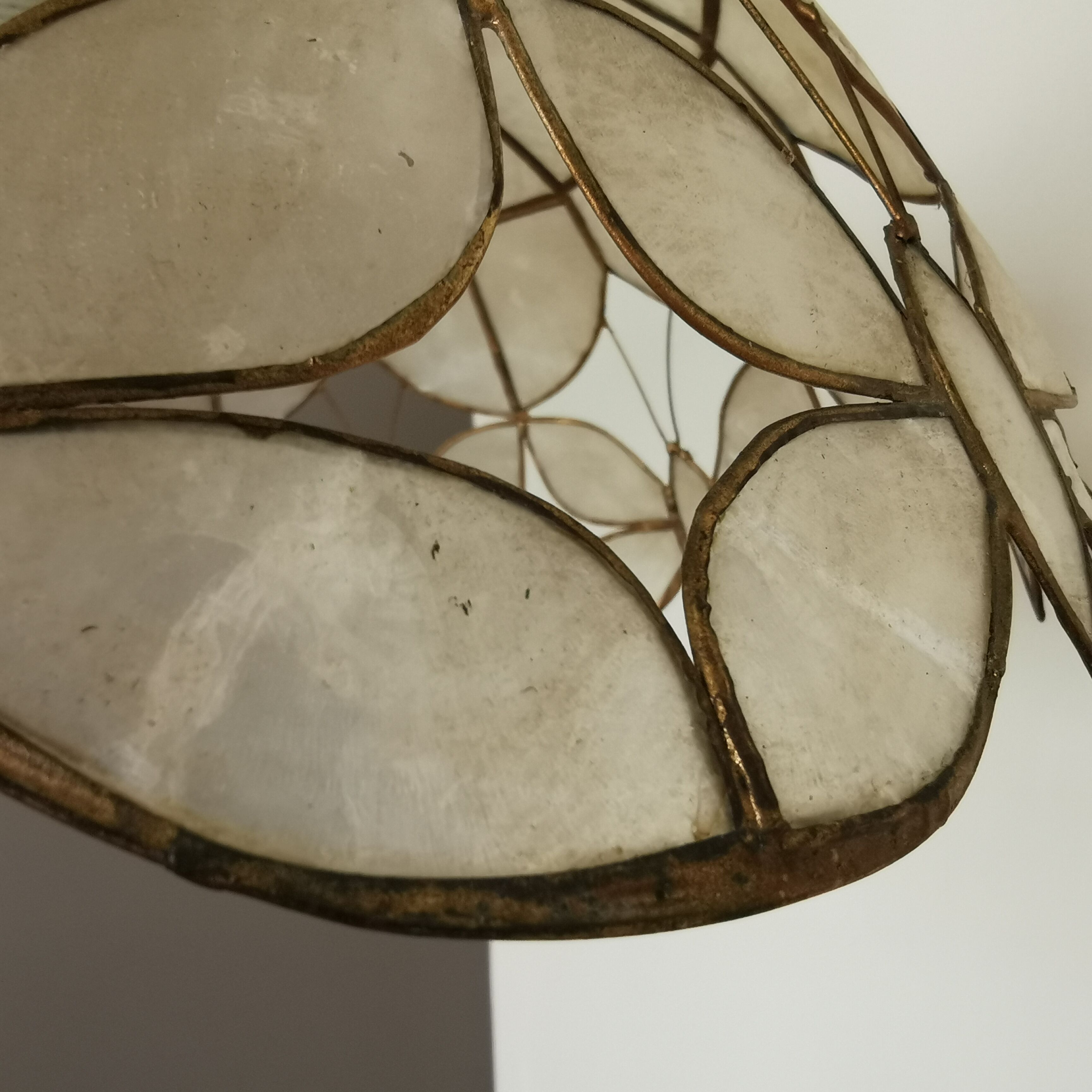 Mother-of-pearl "butterfly" hanging lamp