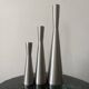 set of 3 chrome metal candle holders, 1970 design