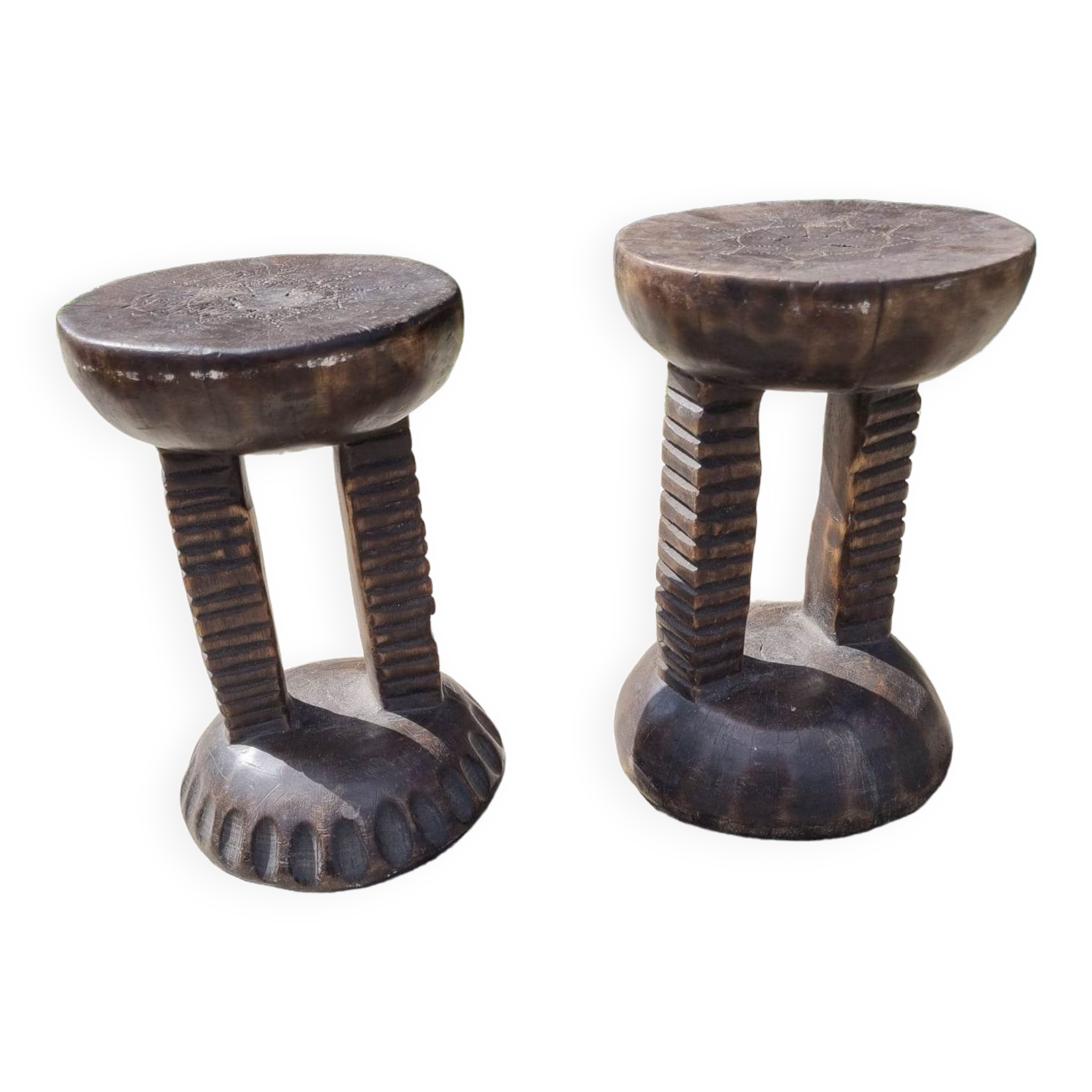 Bamileke african low stools