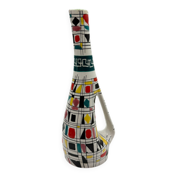 Vase / ewer in ceramic maiolica Deruta, Italy, 1960s