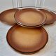 Lot de 8 assiettes à dessert en grès vintage