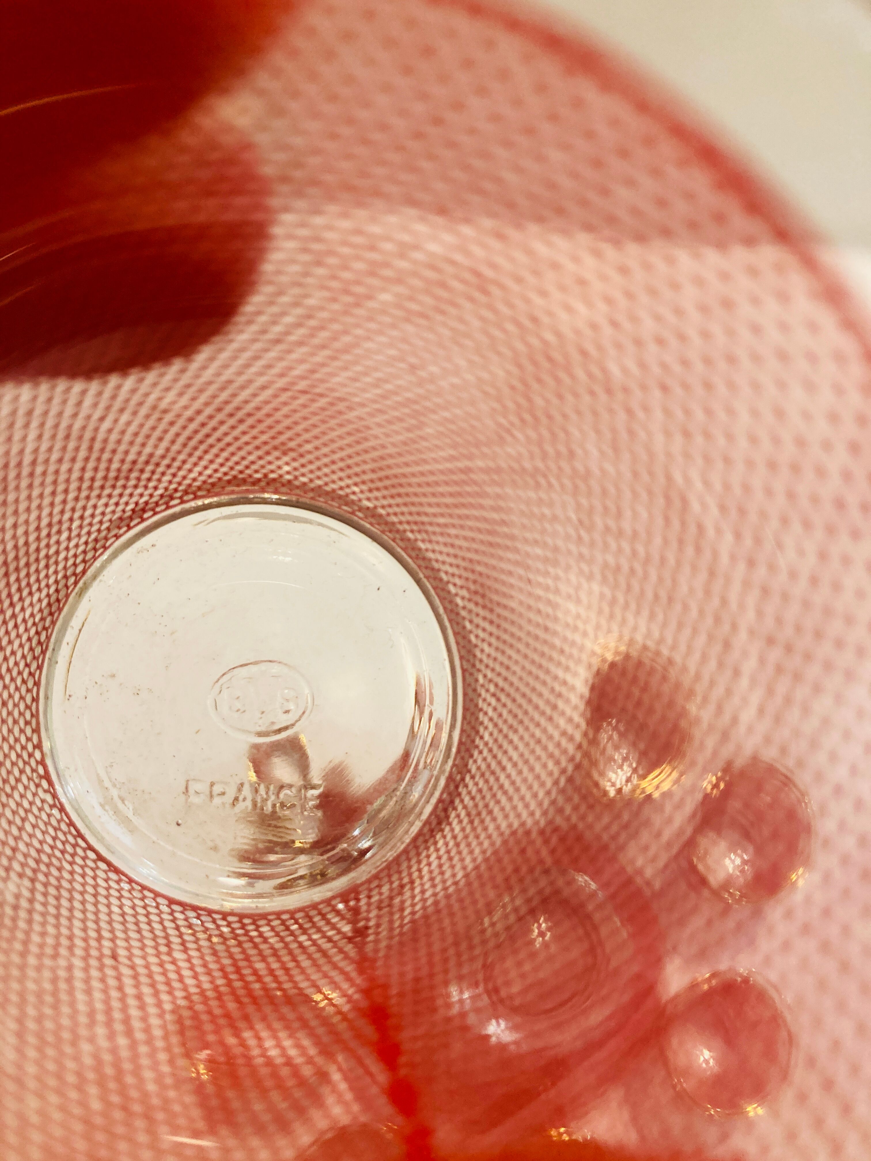 Set red liquor 1 carafe + 8 glasses Bvb France -retro cuisine vintagz