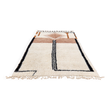 Large Beni Ouarain rug 300x206 cm – Thick wool – Geometric patterns