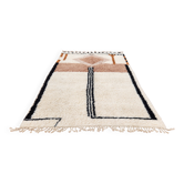 Grand tapis Beni Ouarain 300x206 cm – Laine épaisse – Motifs géométriques