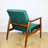 Fauteuil GFM-64, design Edmund Homa des années 70, velours vert - Jade 500 - 2 pièces disponibles