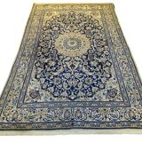 Tapis persan naïn laine & soie circa 1980