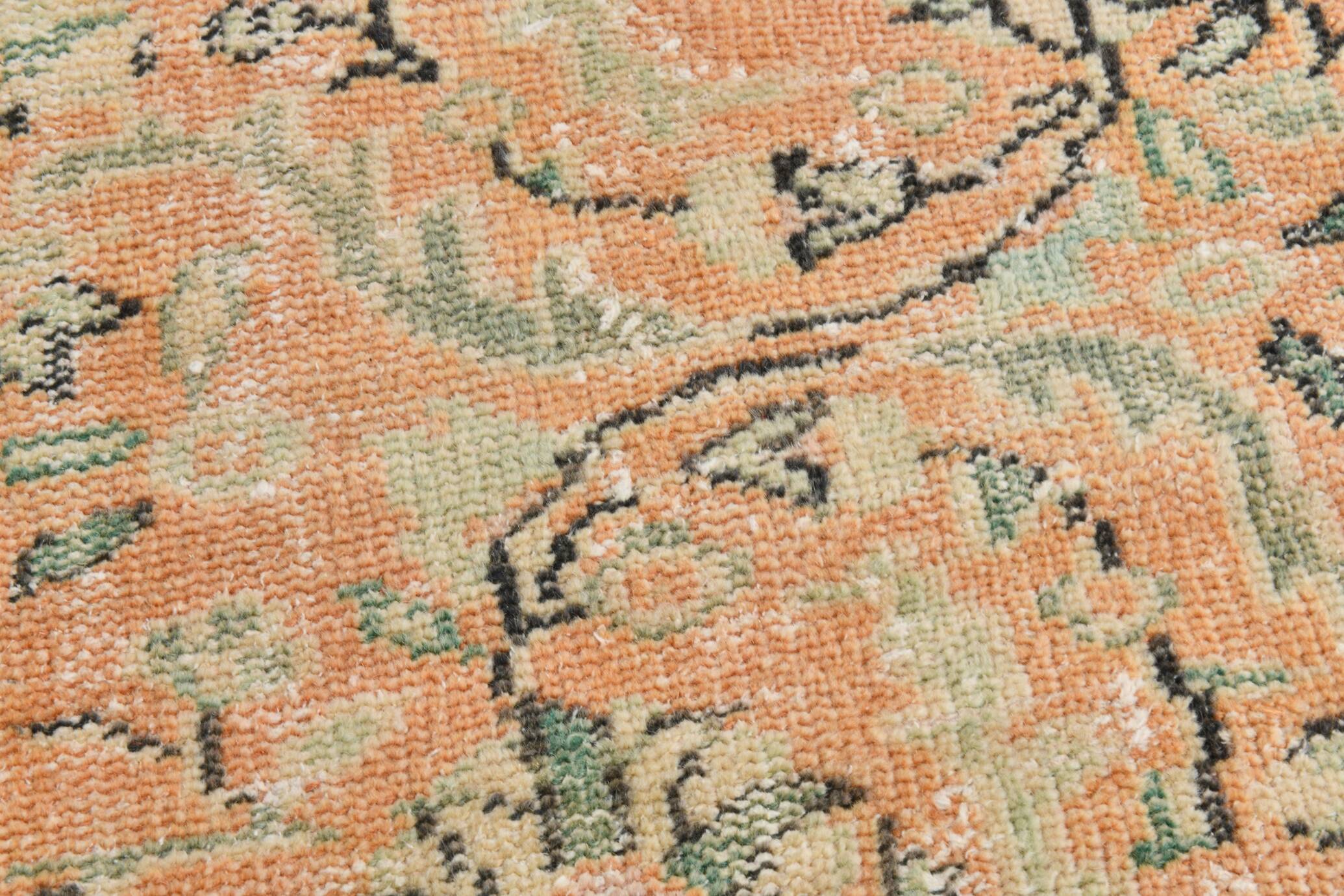 7x10 Pale Red & Cream Oversize Vintage Rug, 207x304Cm