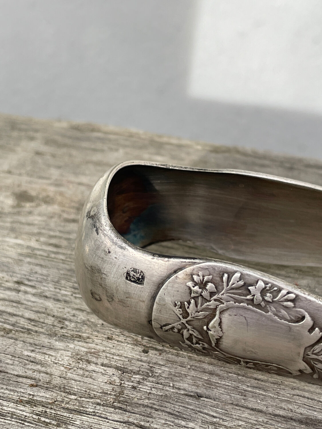 Silver-plated metal sugar tongs