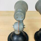 Pair of industrial metal spot wall lights in loft style.