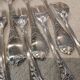 10 silver-plated cake forks by Christofle, Marly pattern