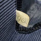 Alky Lounge Chair in Navy BlueCorduroy by Giancarlo Piretti for Anonima Castelli | Italian Space Age