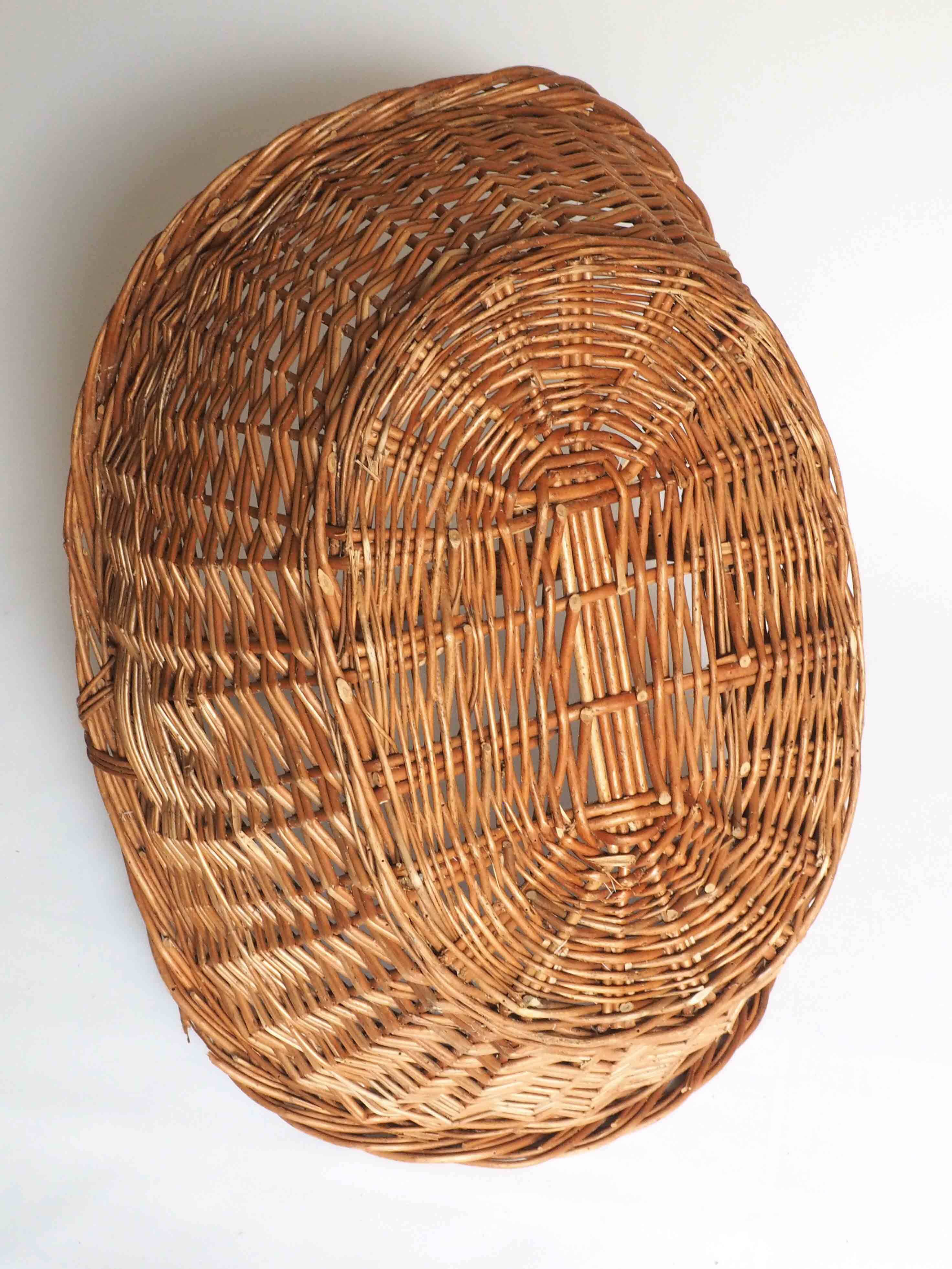Large rattan log basket