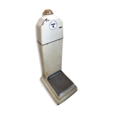 Old pharmacy scale TESTUT metal white + tray gray vintage