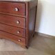 Rare - belle commode art déco 4 tiroirs - années 60 - Patine noyer - Pieds moustache