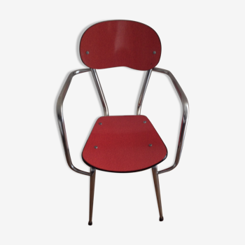 Red formica armchair