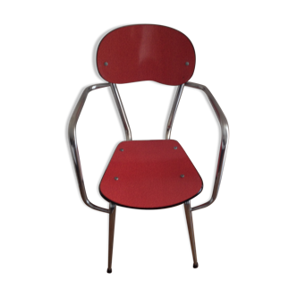 Red formica armchair