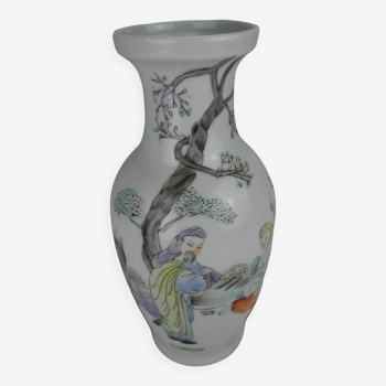 Ancien vase porcelaine chine déco vintage chinese porcelain vase