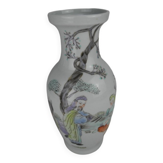 Ancien vase porcelaine chine déco vintage chinese porcelain vase