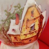 Hand-painted opaline vase, early 20th century.