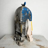 Surrealist box in painted terracotta